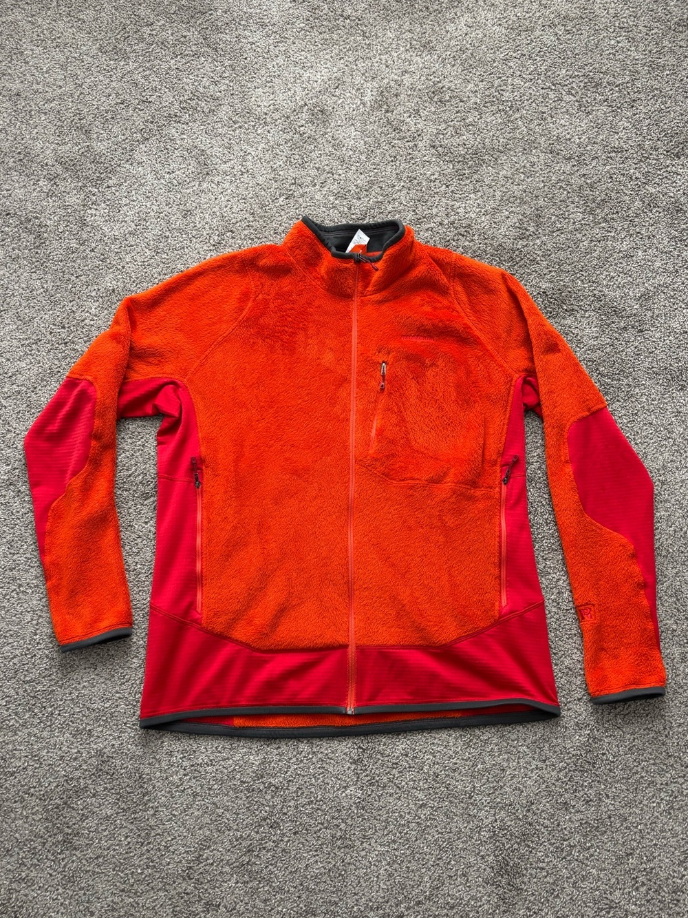 Patagonia Orange Full-Zip Fleece Jacket